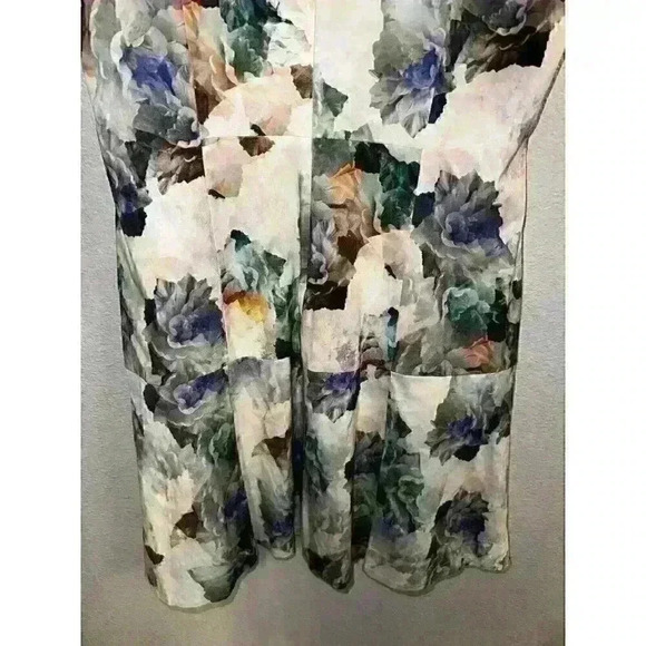 Rebecca Taylor Enchanted Garden Drop Waist Floral Print Dress Sz 8 - Picture 6 of 8